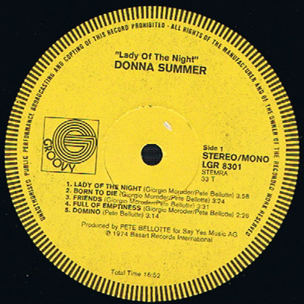 Donna Summer -Lady Of The Night