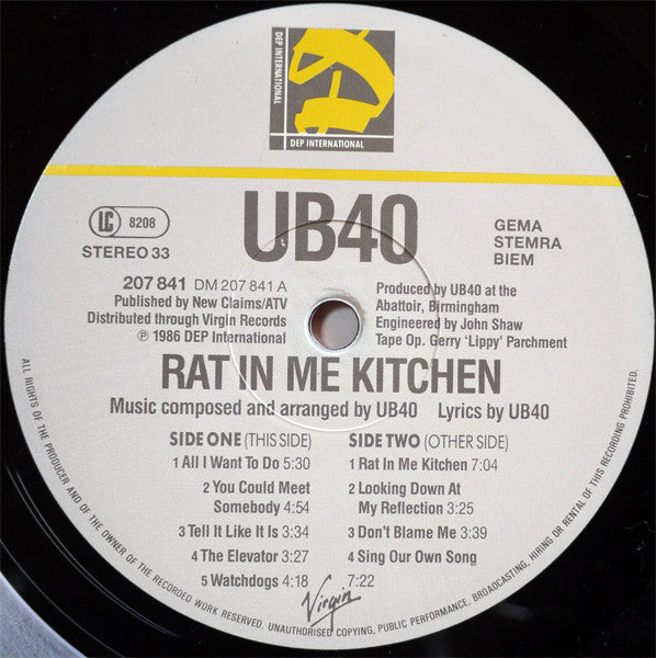 UB40 -Rat In The Kitchen