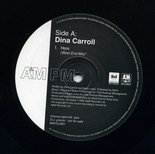 Dina Carroll -Here / Special Kind Of Love / The Perfect Year