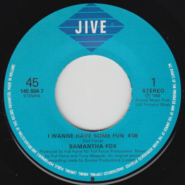 Samantha Fox -I Wanna Have Some Fun