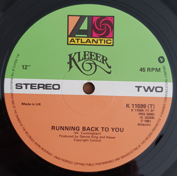 Kleeer -De Kleeer Ting / Running Back To You