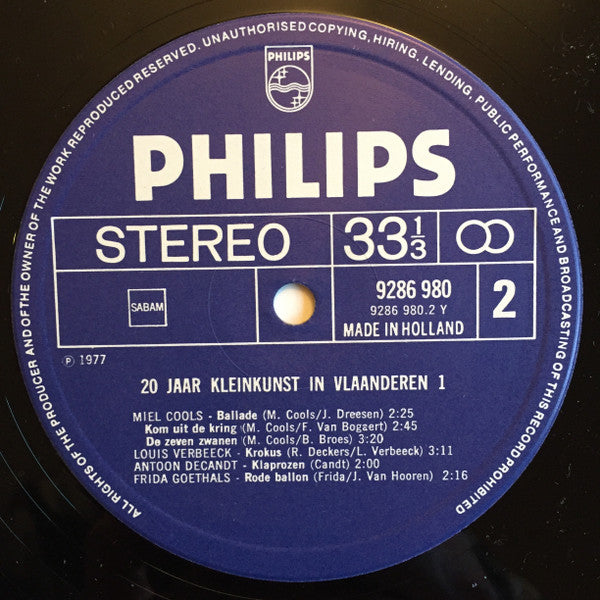 Various -20 Jaar Kleinkunst In Vlaanderen