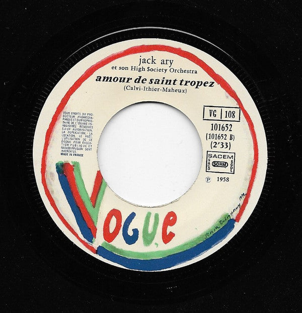 Jack Ary Et Son High Society Orchestra* -Les Tomates (Mange Des Tomates)