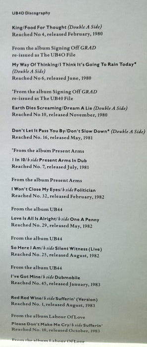 UB40 - The Best Of UB40 - Volume One