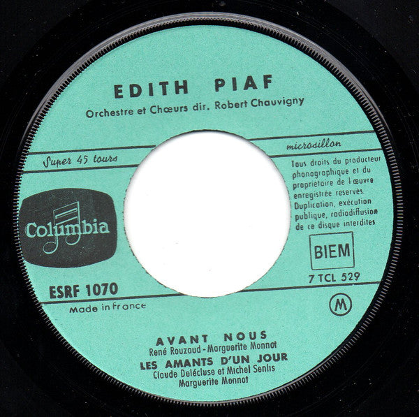 Edith Piaf -Les Amants D'un Jour