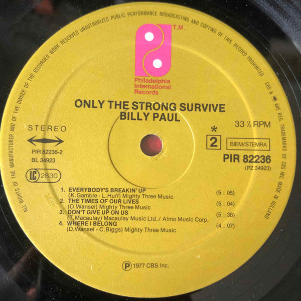Billy Paul -Only The Strong Survive