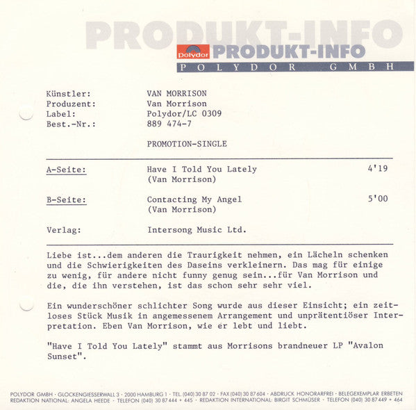 Van Morrison - Have I Told You Lately