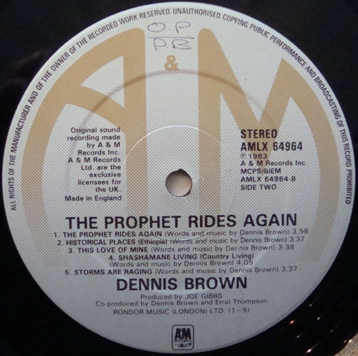 Dennis Brown -The Prophet Rides Again