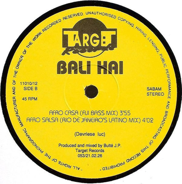 Bali Hai -Afro Salsa