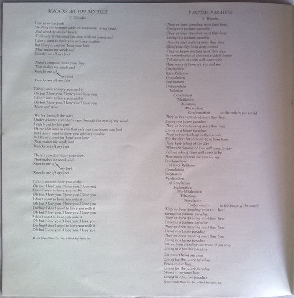 Stevie Wonder -Songs In The Key Of Life