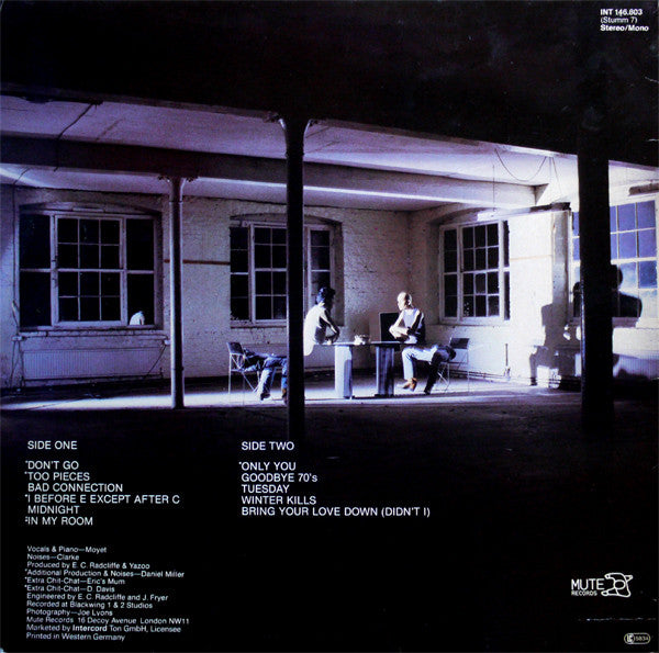 Yazoo -Upstairs At Eric's
