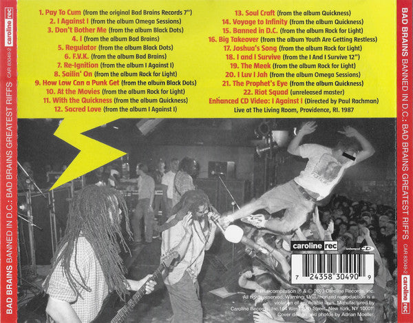 Bad Brains - Banned In D.C.: Bad Brains Greatest Riffs