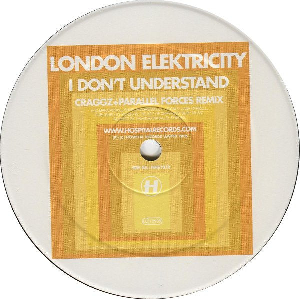 London Elektricity -Remember The Future (High Contrast Remix) / I Don't Understand (Craggz+Parallel Forces Remix)