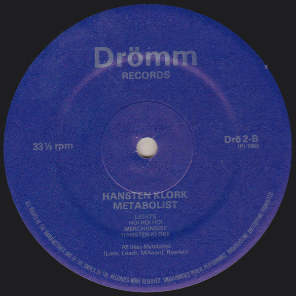 Metabolist -Hansten Klork