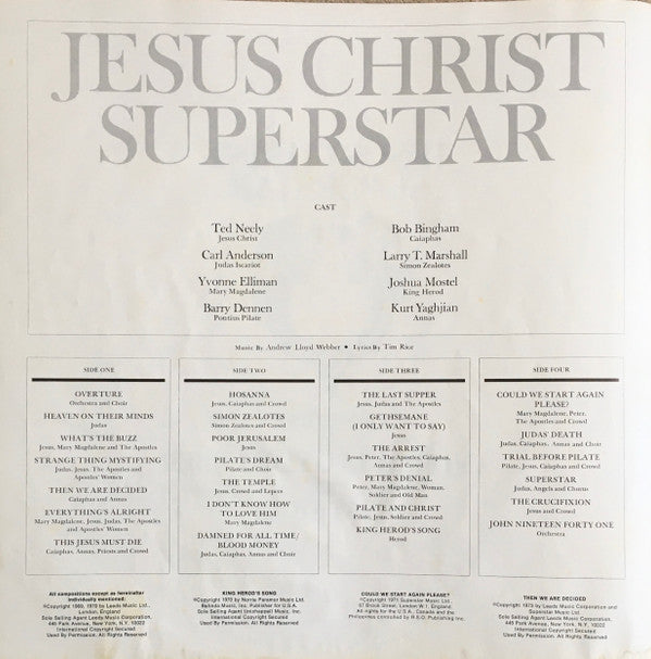 Various -Jesus Christ Superstar (The Original Motion Picture Sound Track Album)