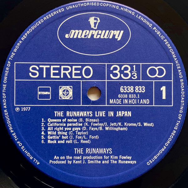 The Runaways -Live In Japan
