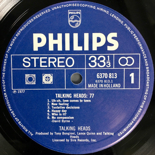 Talking Heads -Talking Heads: 77