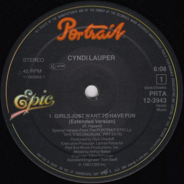 Cyndi Lauper -Girls Just Want To Have Fun (Extended Version)