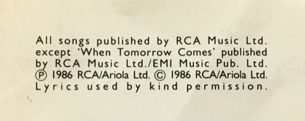 Eurythmics - Revenge