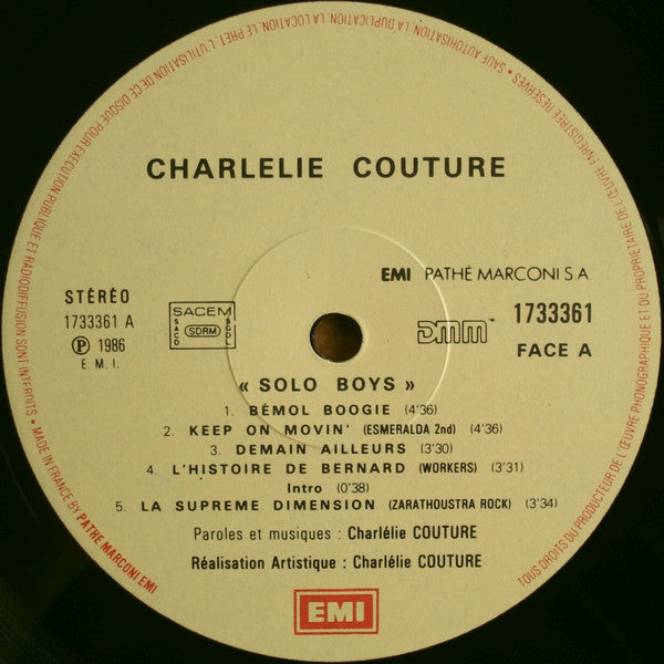Charlélie Couture - Solo Boys