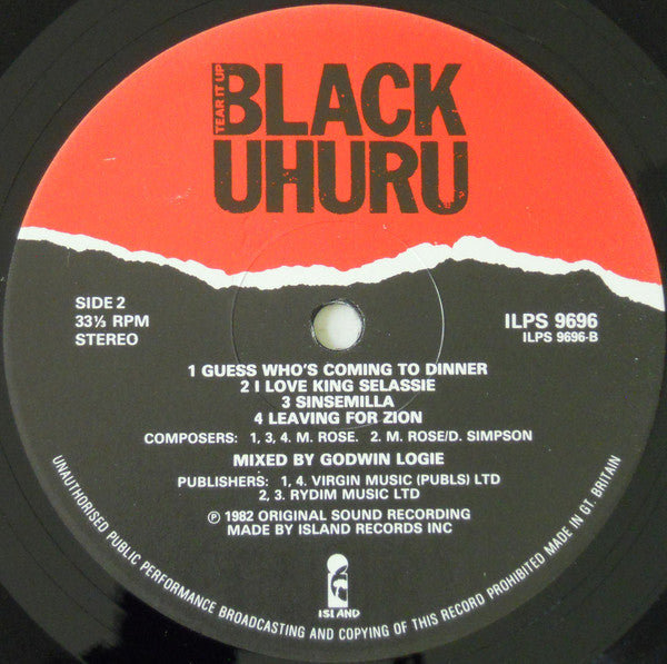 Black Uhuru -Tear It Up - Live