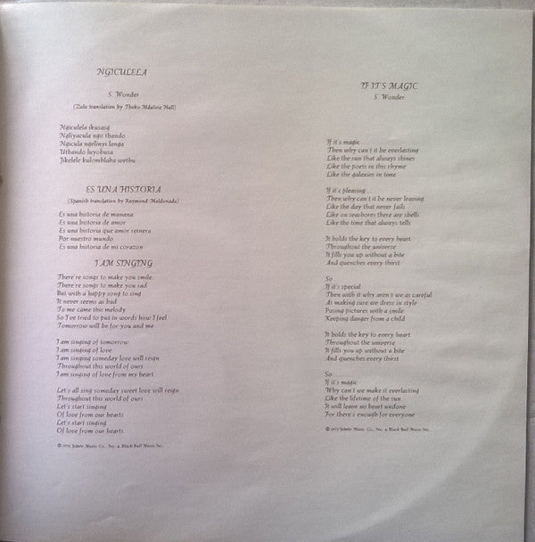 Stevie Wonder -Songs In The Key Of Life