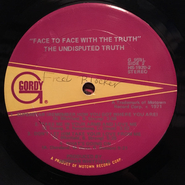 The Undisputed Truth -Face To Face With The Truth