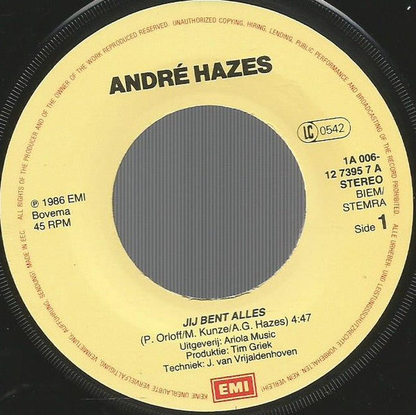 André Hazes -Jij Bent Alles