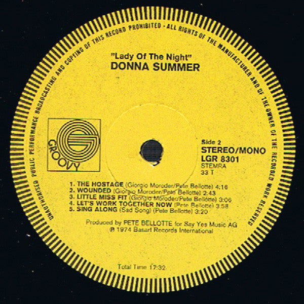 Donna Summer -Lady Of The Night