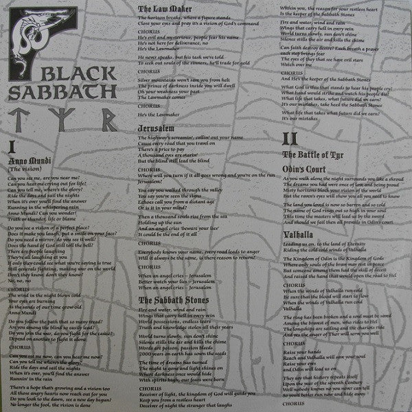 Black Sabbath -Tyr