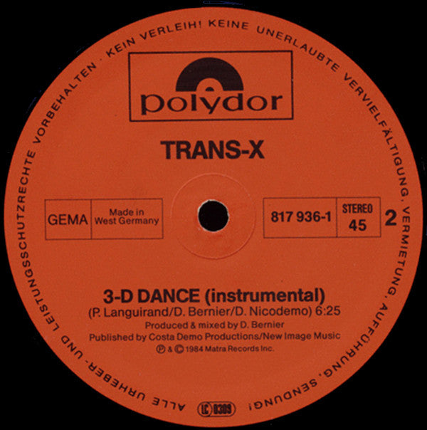 Trans-X -3-D Dance (Remix)