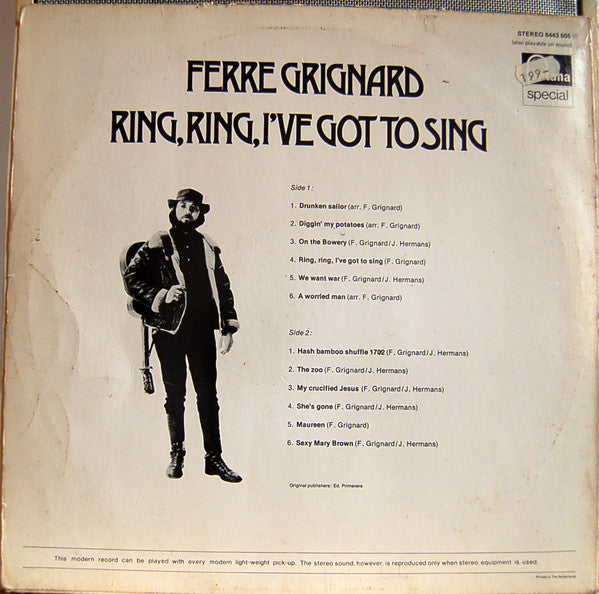 Ferre Grignard -Ring, Ring, I've Got To Sing