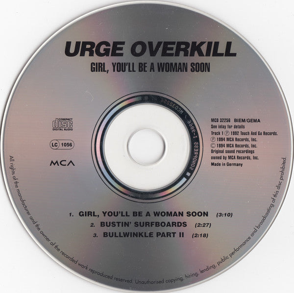 Urge Overkill -Girl, You'll Be A Woman Soon
