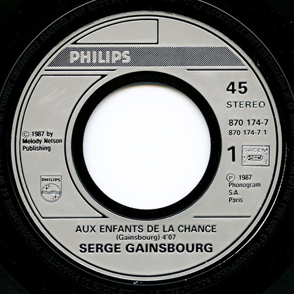 Serge Gainsbourg -Aux Enfants De La Chance