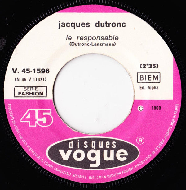 Jacques Dutronc -Le Responsable