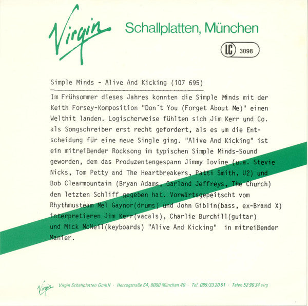 Simple Minds - Alive &amp; Kicking
