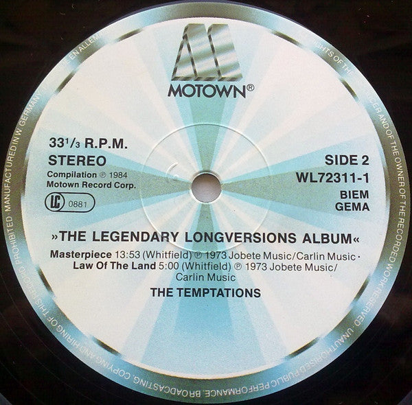 The Temptations / Rare Earth -The Legendary Long Versions Album