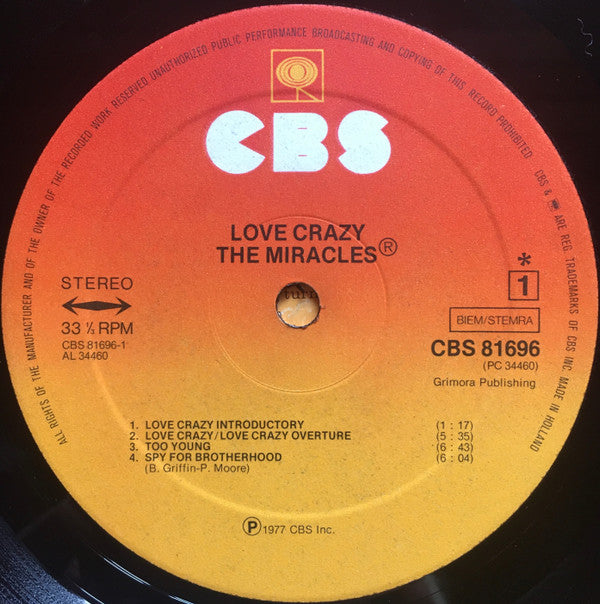 The Miracles -Love Crazy