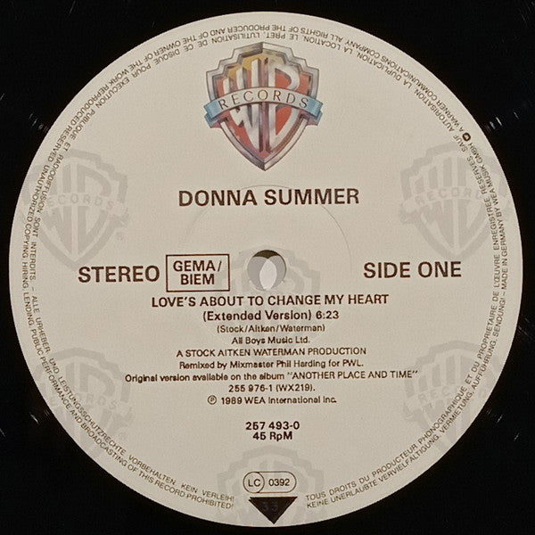 Donna Summer - Love's About To Change My Heart