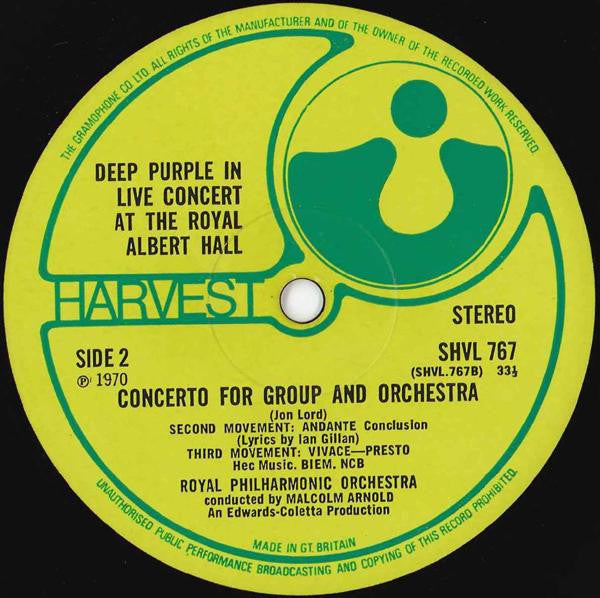 Deep Purple & The Royal Philharmonic Orchestra*, Malcolm Arnold -Concerto For Group And Orchestra