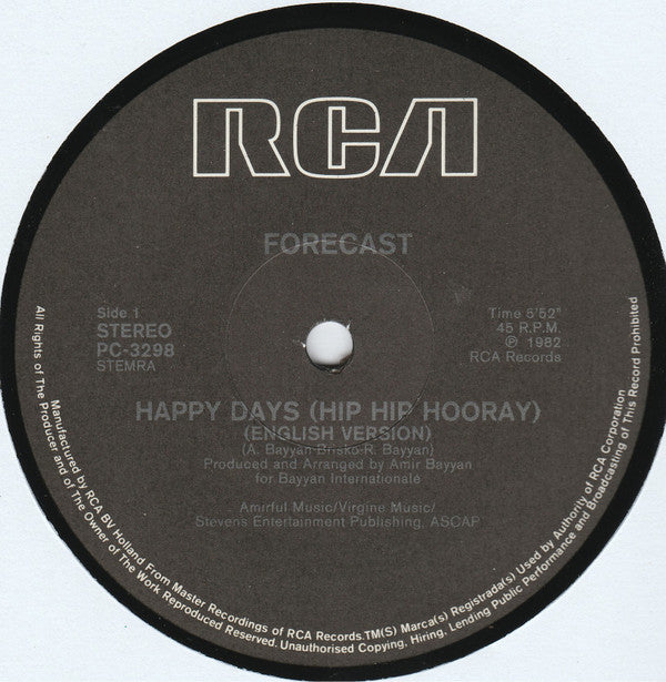 Forecast -Happy Days (Hip Hip Hooray)