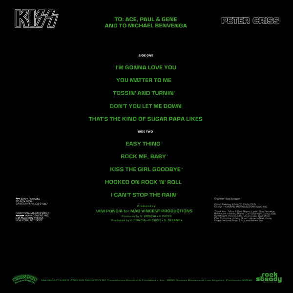 Kiss, Peter Criss -Peter Criss