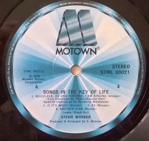 Stevie Wonder - Songs In The Key Of Life