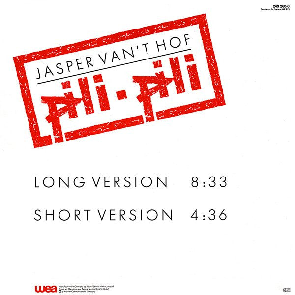 Jasper Van't Hof -Pili-Pili