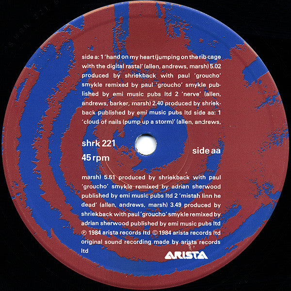 Shriekback -Hand On My Heart (Remixes)