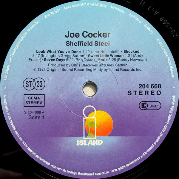 Joe Cocker -Sheffield Steel