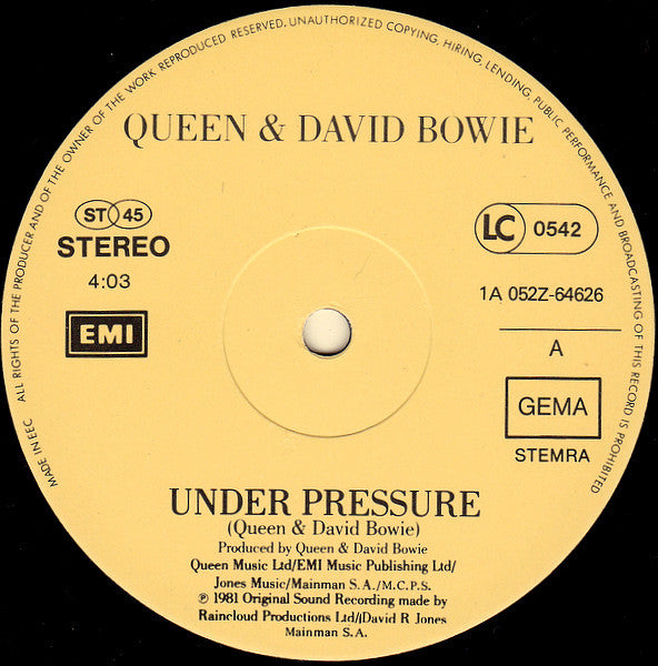 Queen &amp; David Bowie - Under Pressure
