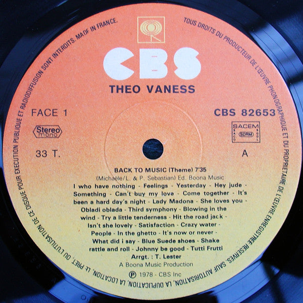 Theo Vaness -Back To Music