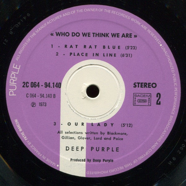 Deep Purple -Who Do We Think We Are