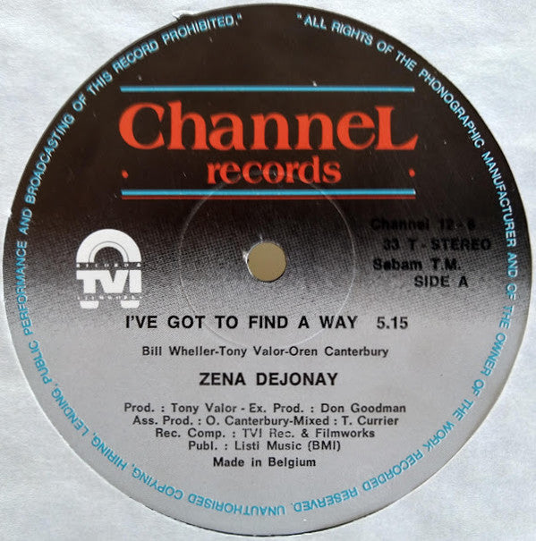 Zena Dejonay -I've Got To Find A Way